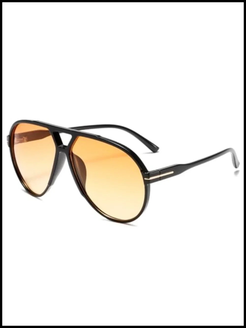 Oversized Retro Pilot Sunglasses Double Bridge Big Frame UV400 Protection